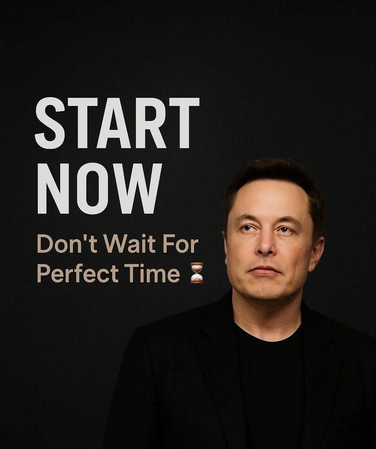 Motivational start now visual